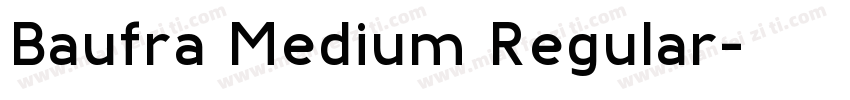 Baufra Medium Regular字体转换